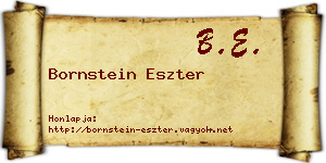 Bornstein Eszter névjegykártya